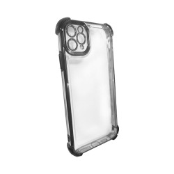 Capa de Silicone Duro com Lente de Câmara Série Q para Apple iPhone 11 Pro Max Preto Capa de Silicone Duro com Lente de Câmara Série Q para Apple iPhone 11 Pro Max Preto